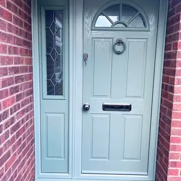 A sage composite front door fitted